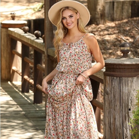 Dresses Elle Country Roses Maxi Sundress Poshmark